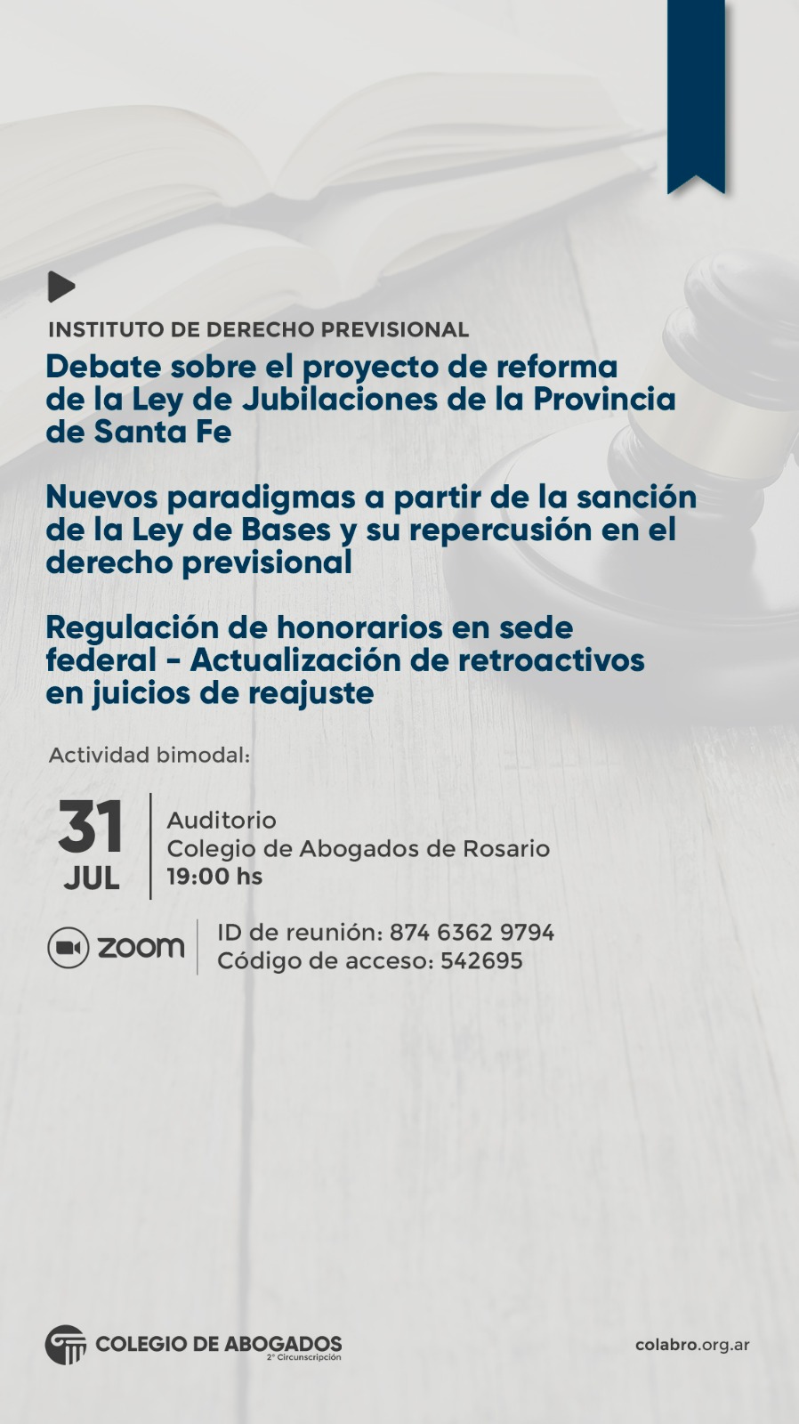 Debate sobre el proyecto de reforma de la Ley de Jubilaciones de la Provincia de Santa Fe - Nuevos paradigmas a partir de la sanción de la Ley de Bases... - 31/07/2024